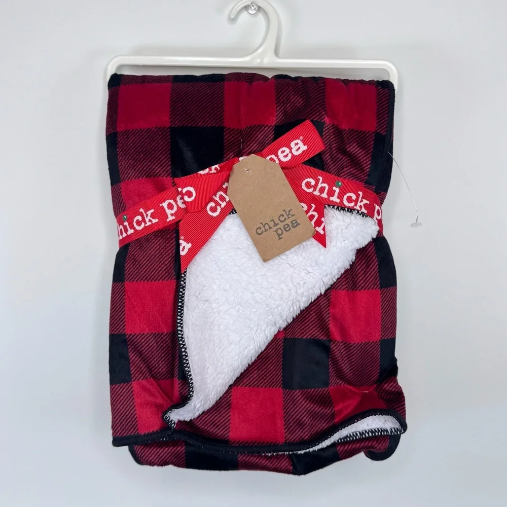 NEW Chick Pea Plaid Christmas Baby Blanket